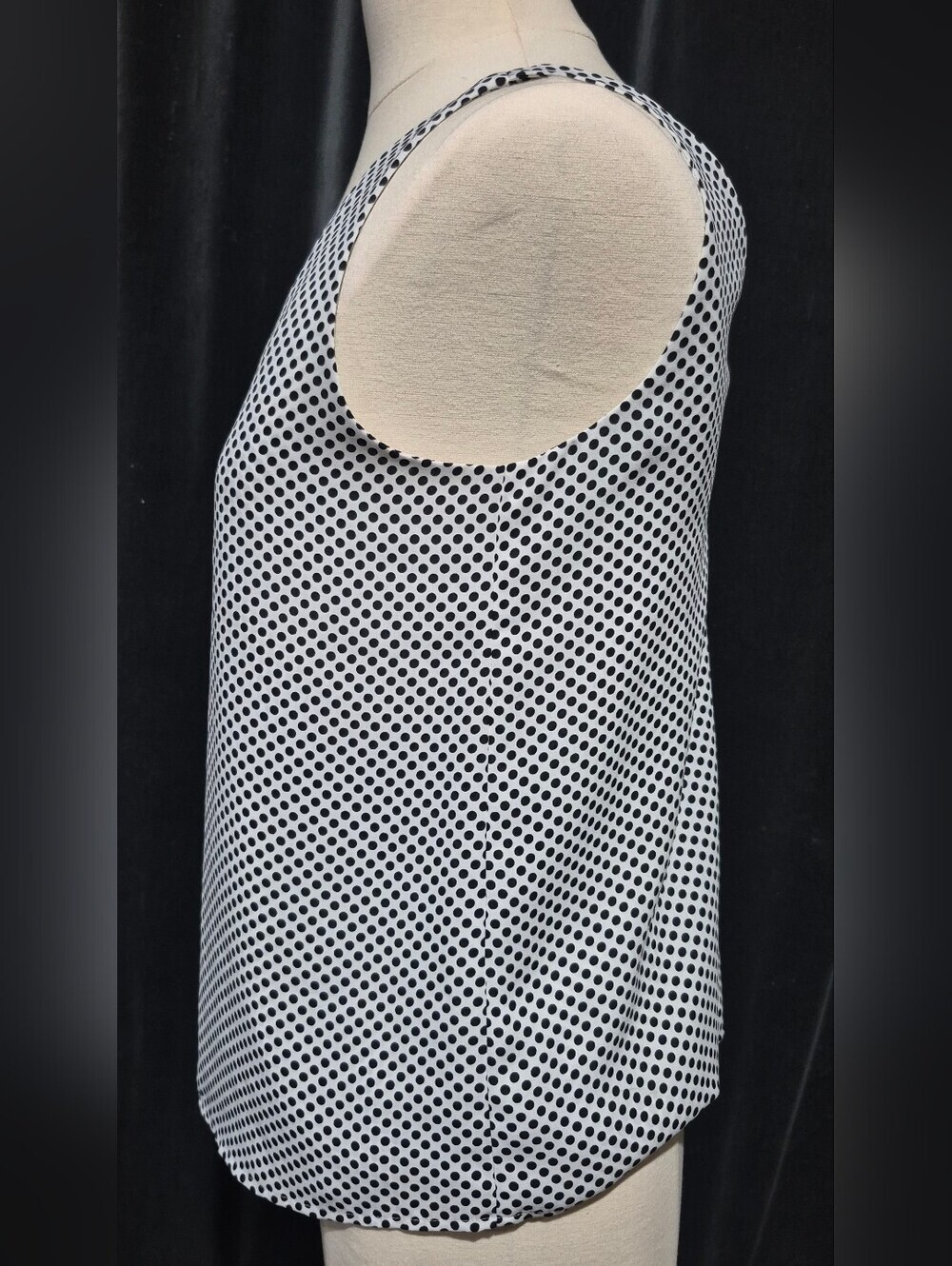 Express Black & White Polka Dot Crisscross Strap Camisole (Box B) - Picture 2 of 6